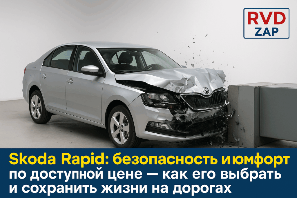    Краш-тест Skoda Rapid на встречной полосе при скорости 100 кмч admin