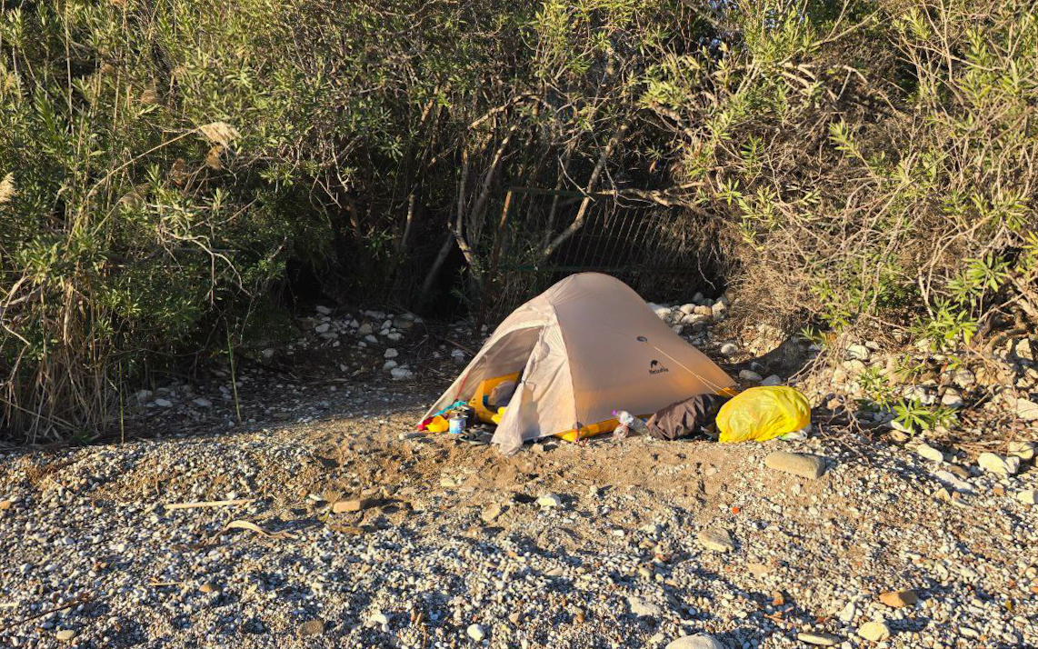 Стоянка на пляже