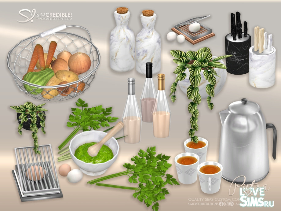 Вы получите:

- Набор ножей
- Устройство для нарезки яиц
- Бутылку
- Мраморные банки
- Растение
- Ступку
- Чайник (ФУНКЦИОНАЛЬНЫЙ чайник для приготовления чая)
- Корзина для овощей