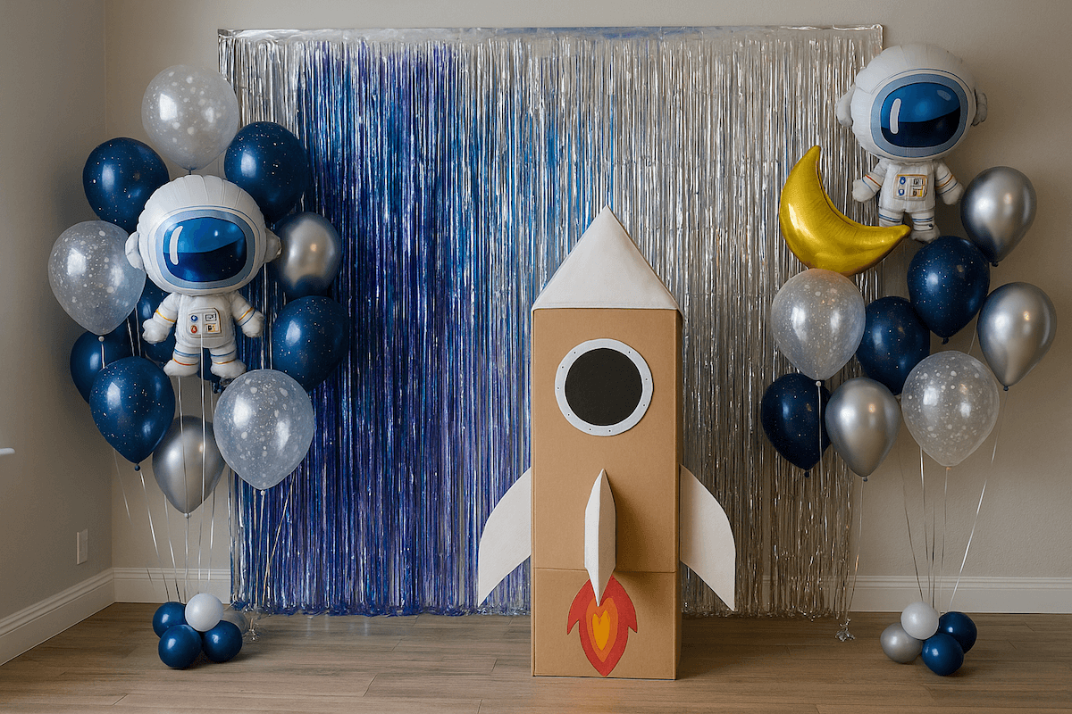 Фотозона в космическом стиле