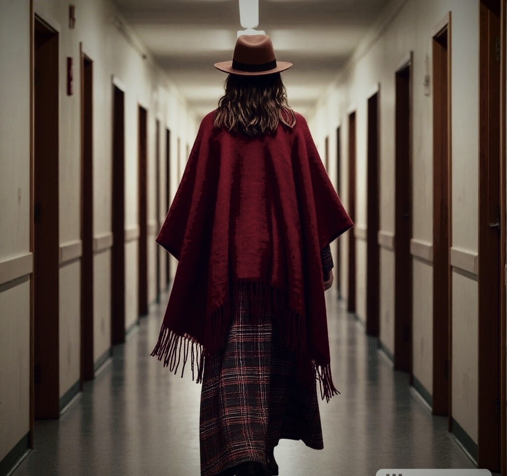 Каролина идет по общежитию (нейросеть)