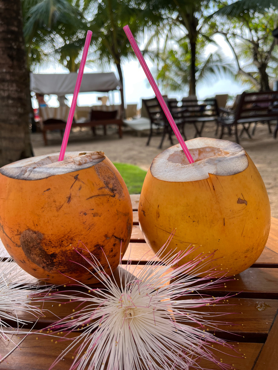 На пляже подавали кокосы, чем не сервис