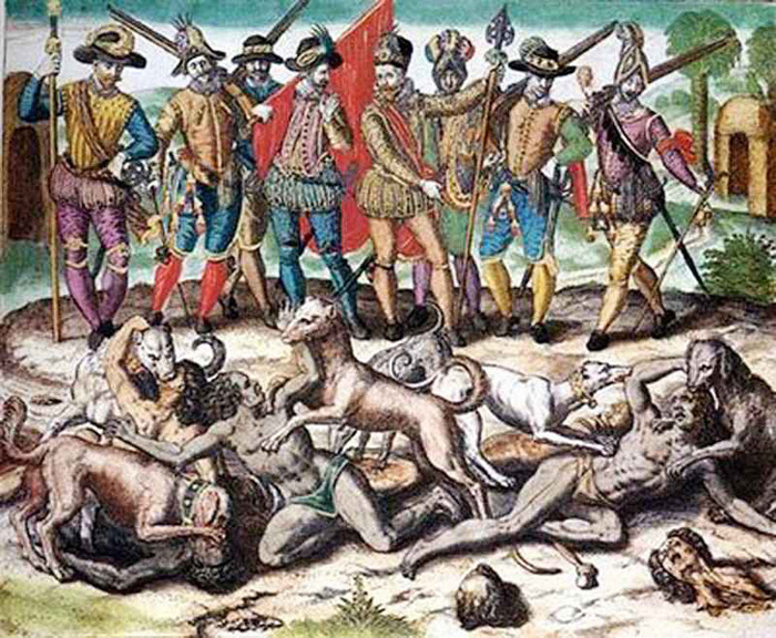 Рис. 1. «Невинные» забавы первых конкистадоров из Европы.