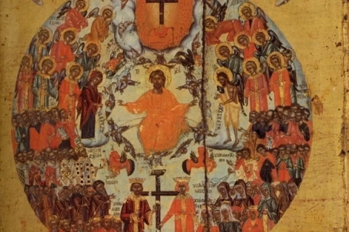    «Собор всех святых», Греция, около 1700 год. Монастырь Пантократор на Афоне.