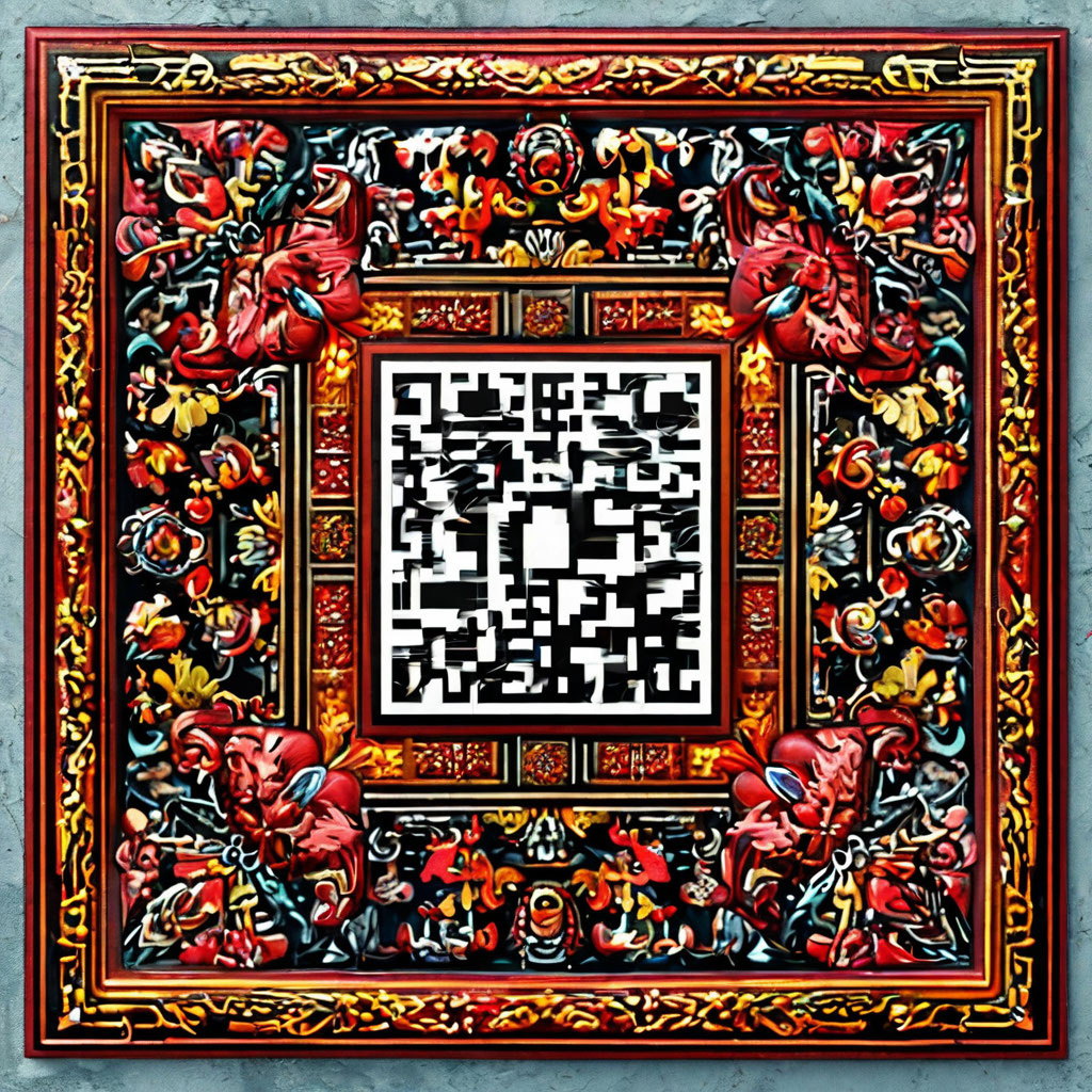 QR-код. Иллюстрация сгенерирована нейросетью