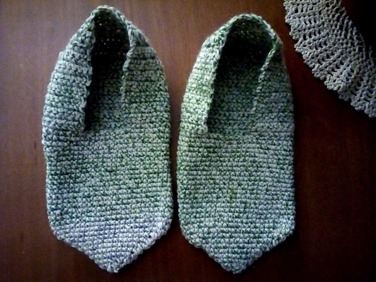 Фото автора, Рыцарские тапки, вид сверху. 2019 г