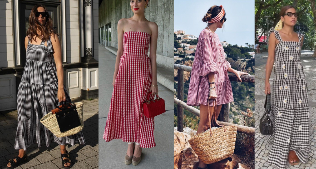 Платья в клетку виши 