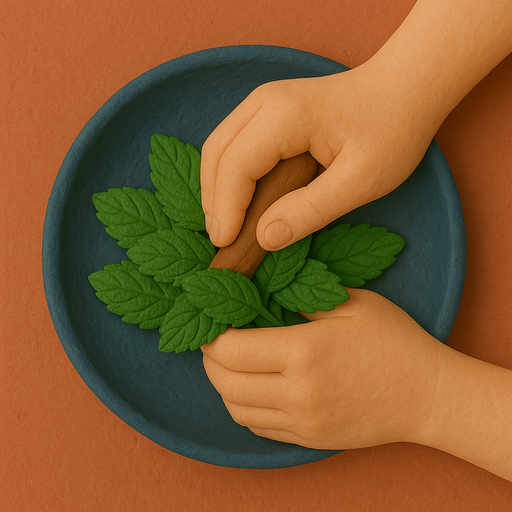 Разминаем мяту