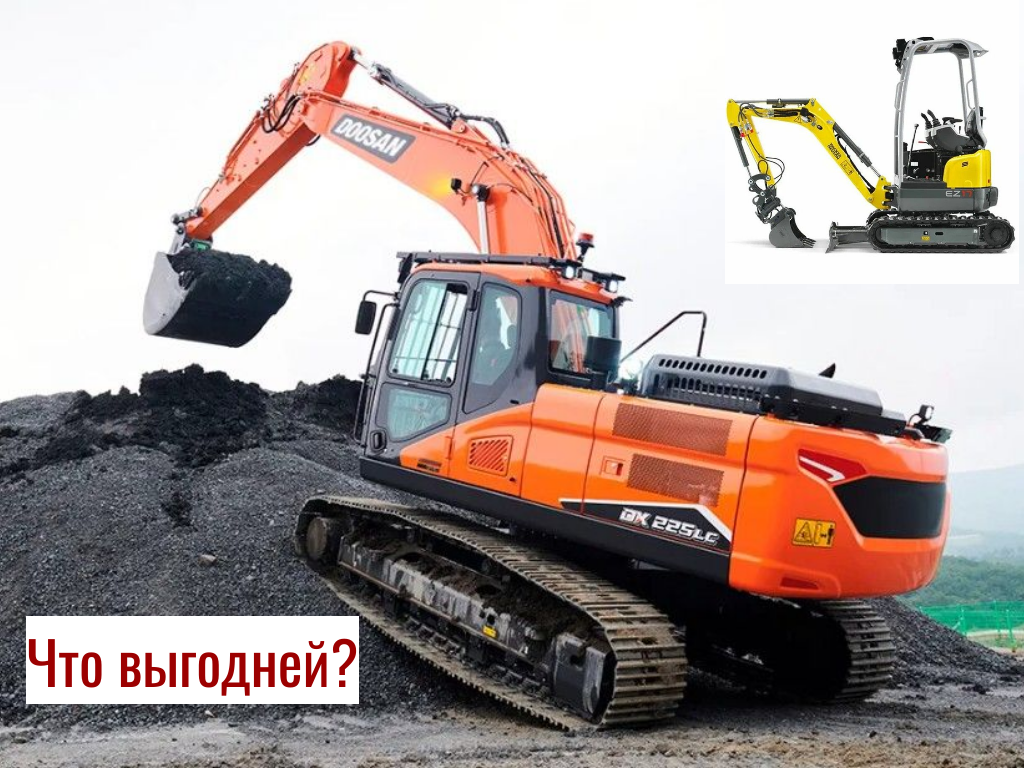Экскаватор и мини-экскаватор