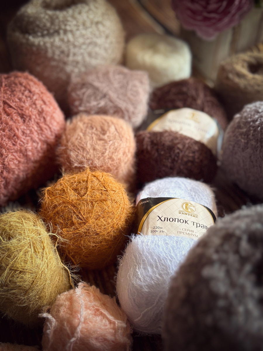 Мои запасы фактурной пряжи