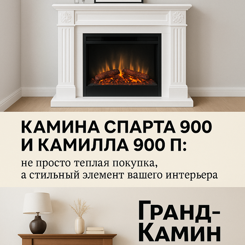    Камин Спарта 900 и Камилла 900 П: не просто теплая покупка, а стильный элемент вашего интерьера Kamin