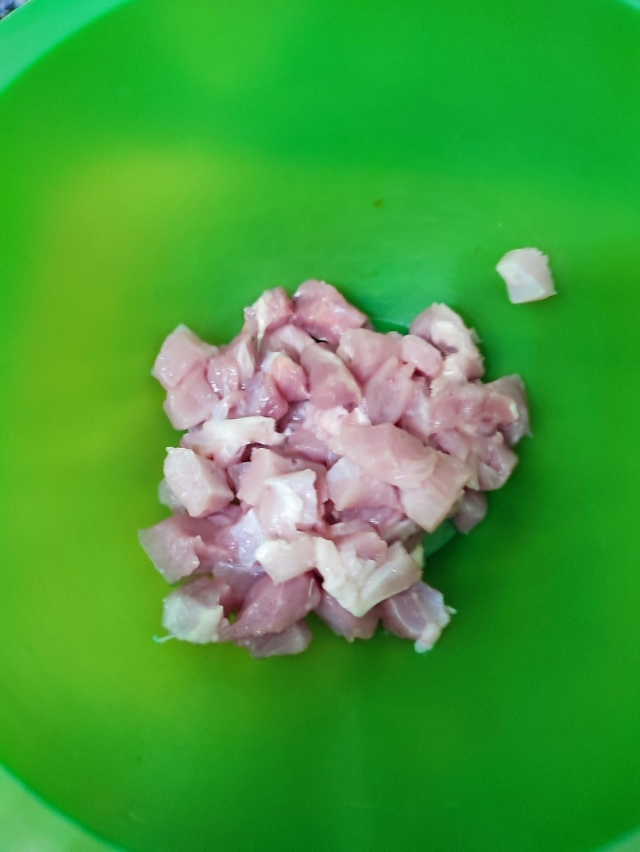 Примерный размер кусочков 