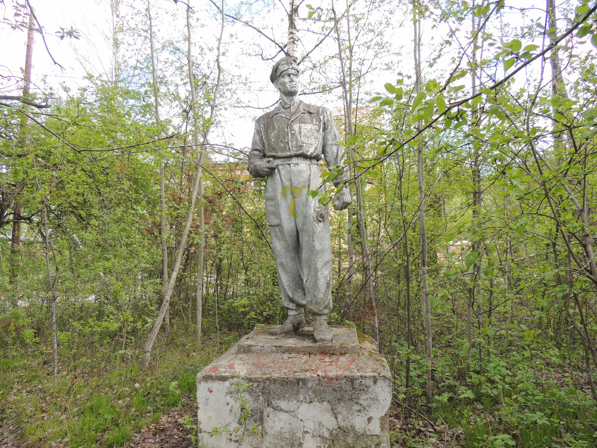 Памятник горняку "захватывает" лес