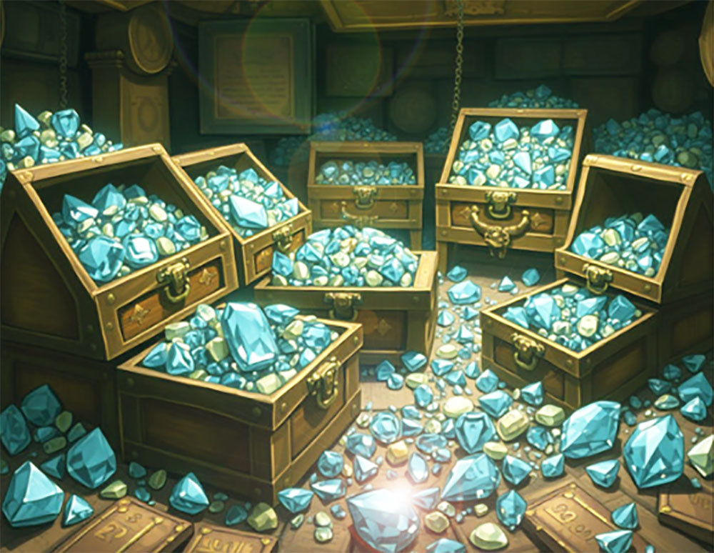 Сокровищницы Соломона были набиты драгоценными камнями. 