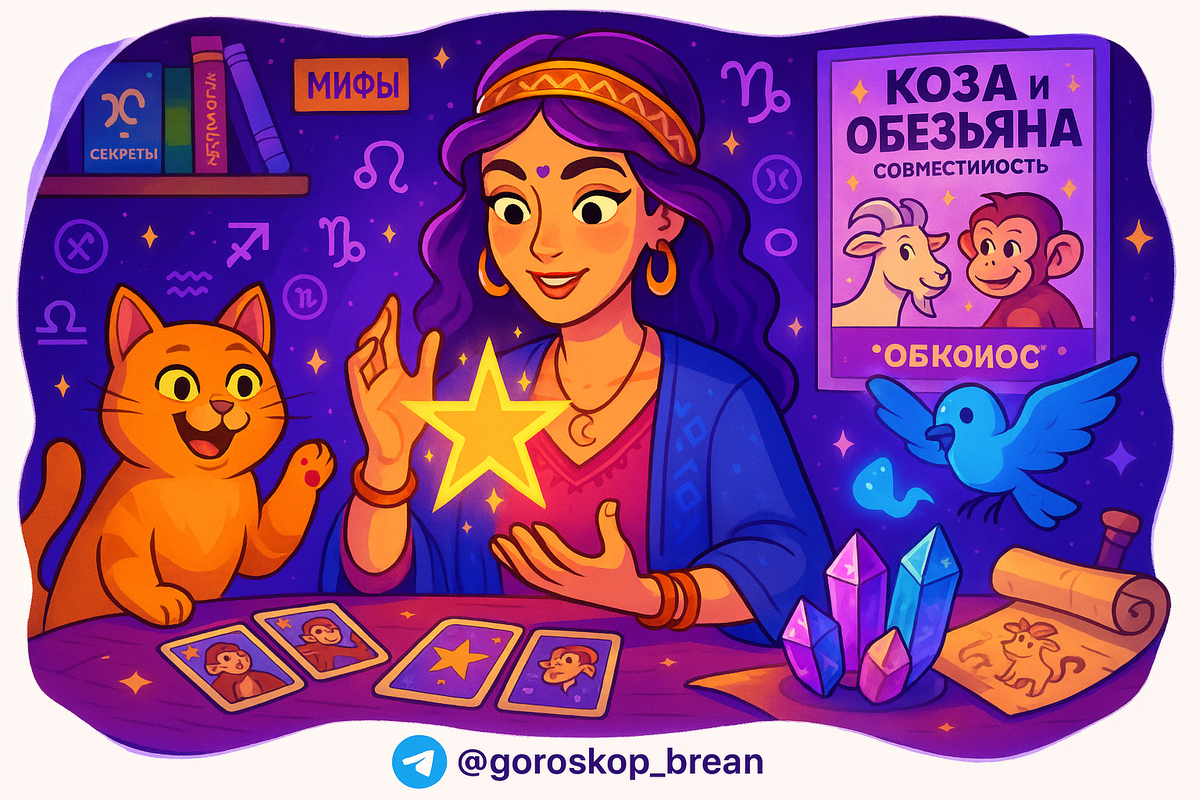    Коза и Обезьяна на одной сцене как танец судьбы с элементами магии и интригующей совместимости Мария