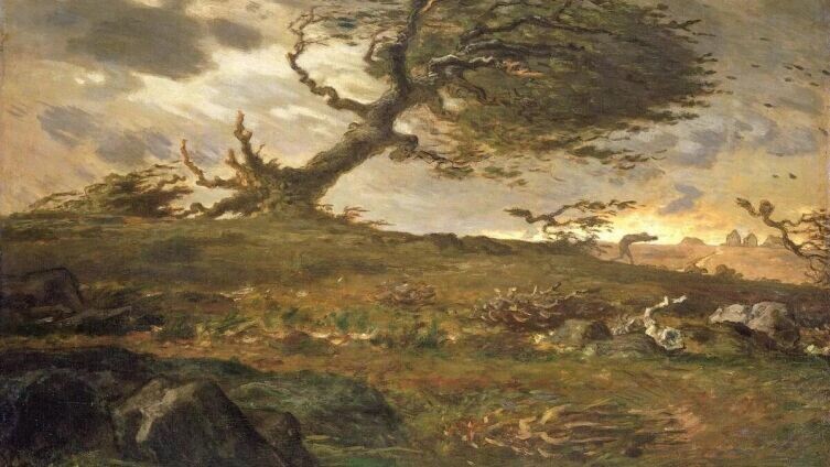     Жан-Франсуа Милле, «Порыв ветра», 1873 г., общественное достояние
