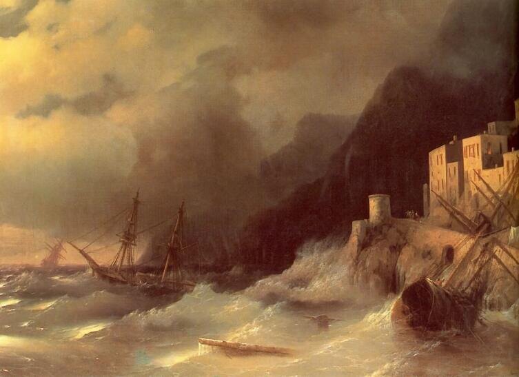    И. К. Айвазовский, «Буря», 1850 г., общественное достояние