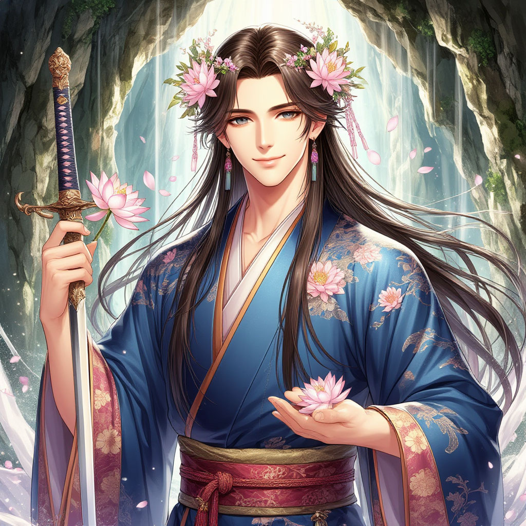 Пещера десяти тысяч божеств. Бог войны увенчанный цветами / Воин угодивший богам.