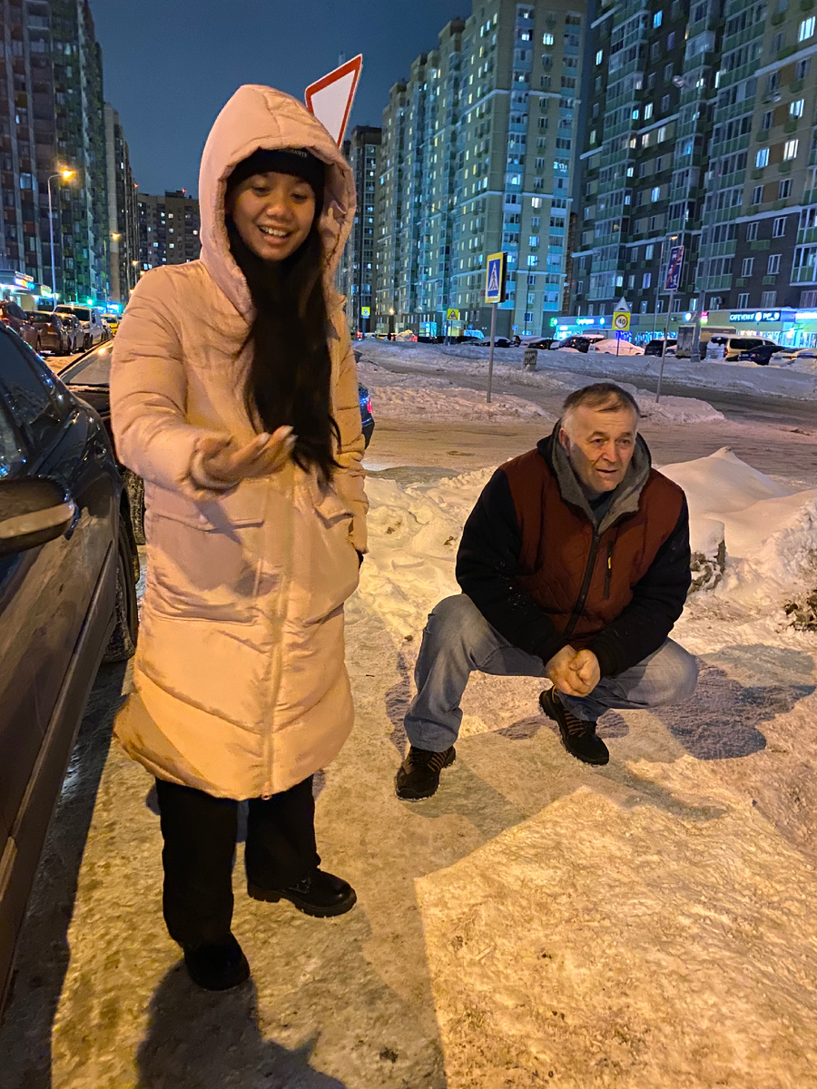 Фото Лили с папой.