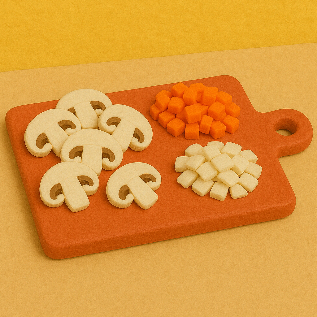 Нарезаем ингредиенты