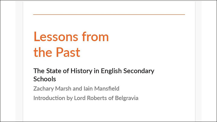    Отчёт о школьном историческом образовании в Великобритании. Скриншот Царьграда (документ скачана с интернет-сайта policyexchange.org.uk)