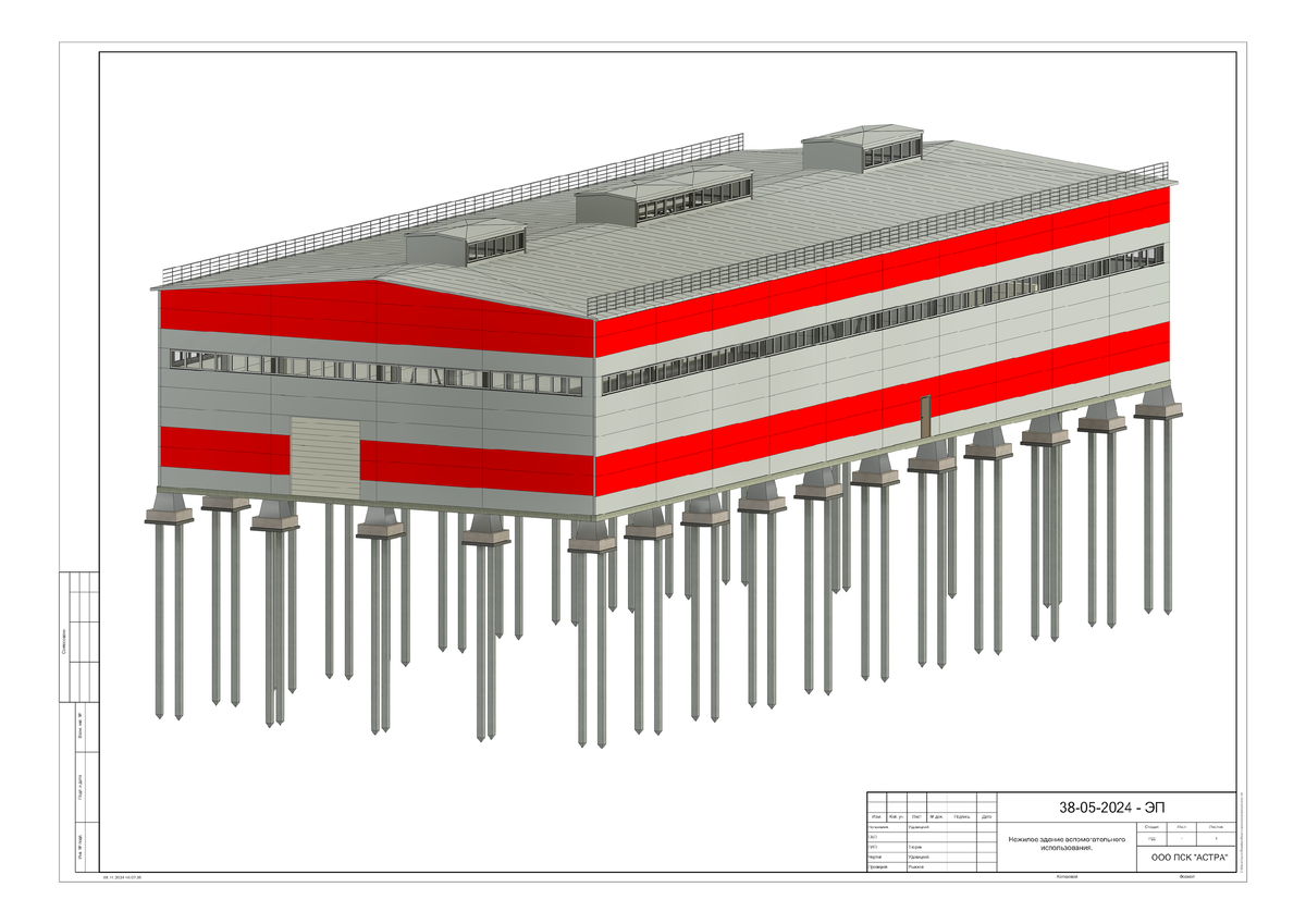 BIM-модель складского объекта в Московской области