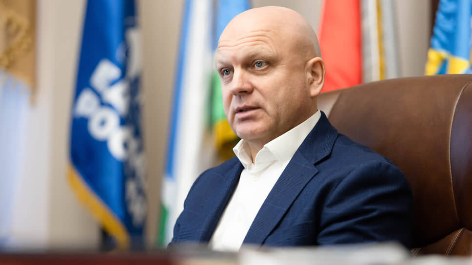 Глава Ивдельского муниципального округа Владимир Михель во время интервью.📷Фото: Марина Молдавская / Коммерсантъ