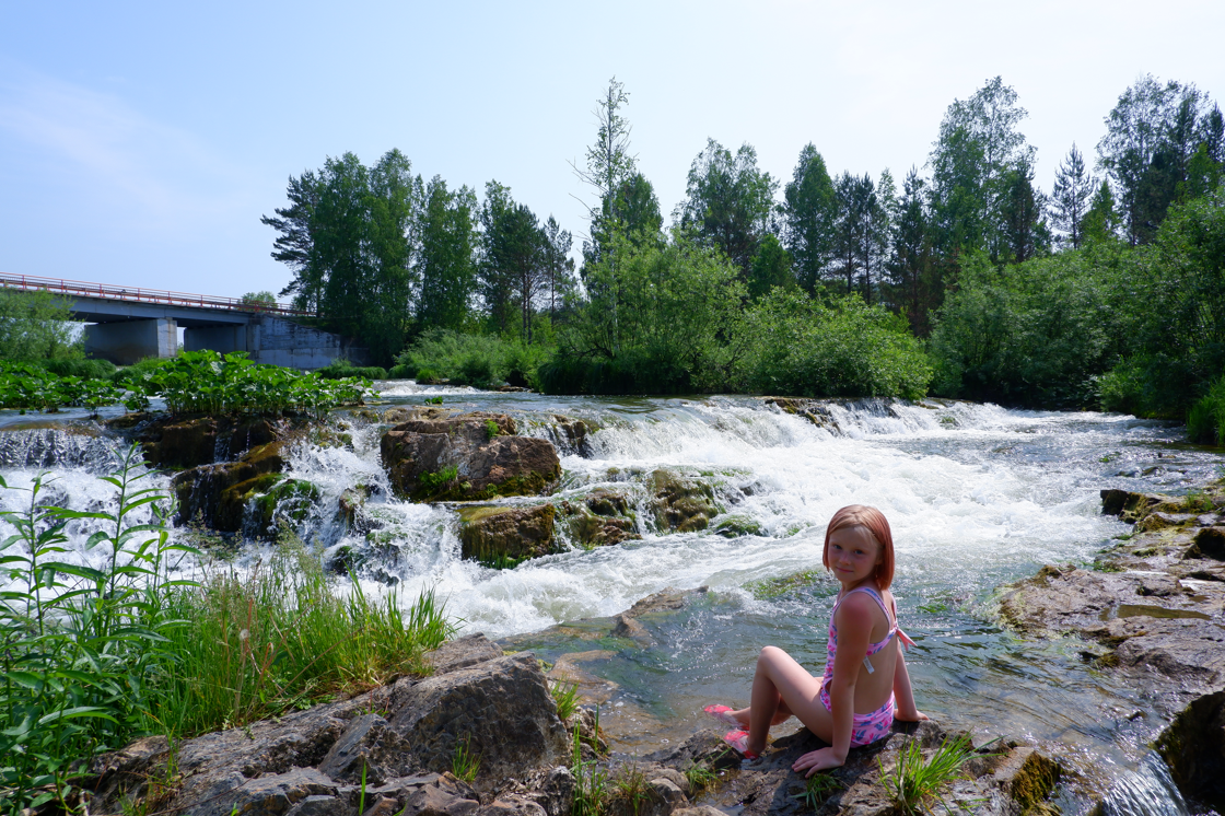 Суенгинский водопад, его правая часть
