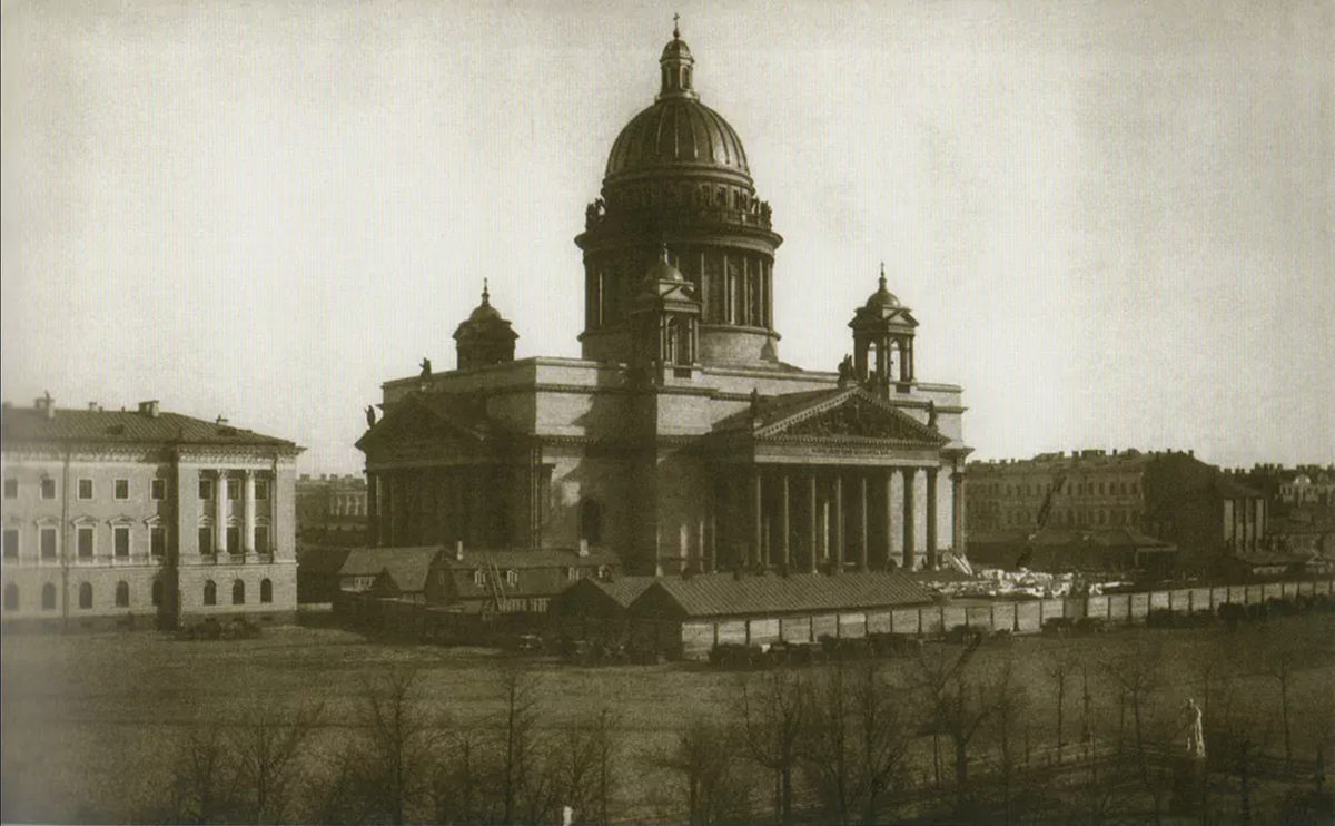 Исаакиевский собор, вид от Адмиралтейства, 1853 – 1854 гг.