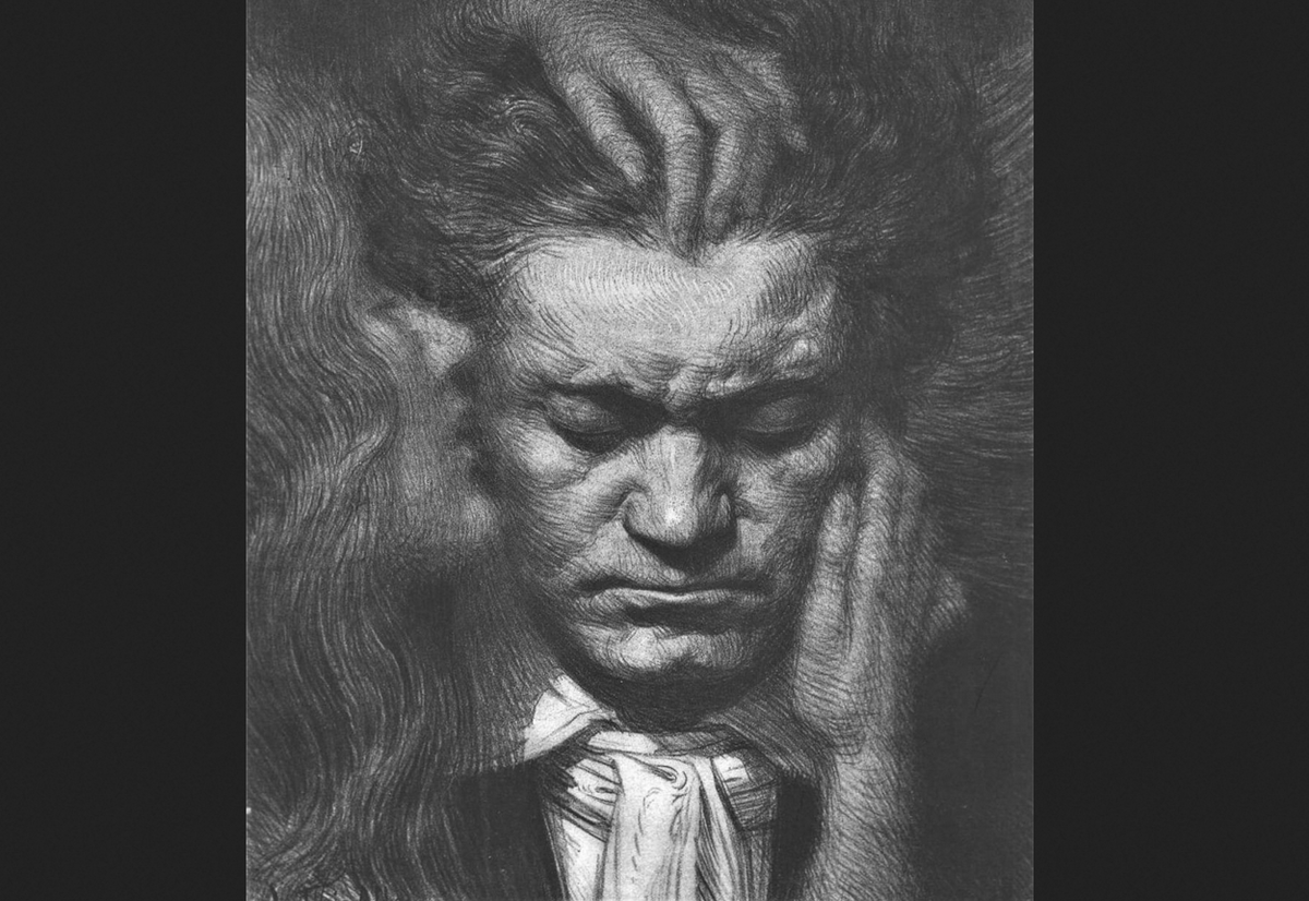 Людовик  Аллеом. «Бетховен слушает музу», 1929.