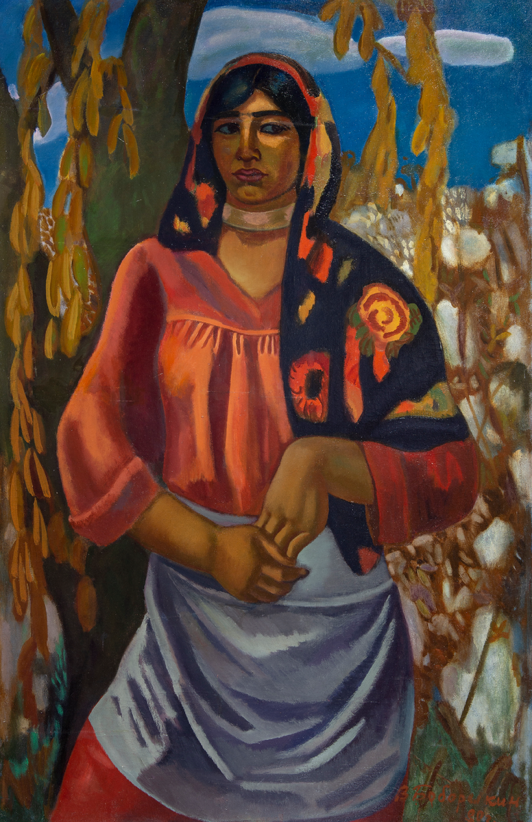 «Сборщица хлопка». 1980 г. Коллекция Фонда Марджани