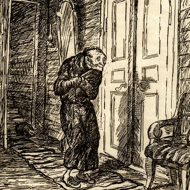 Вот так художники любят изображать Порфирия Владимировича. Эдакий милый старичок