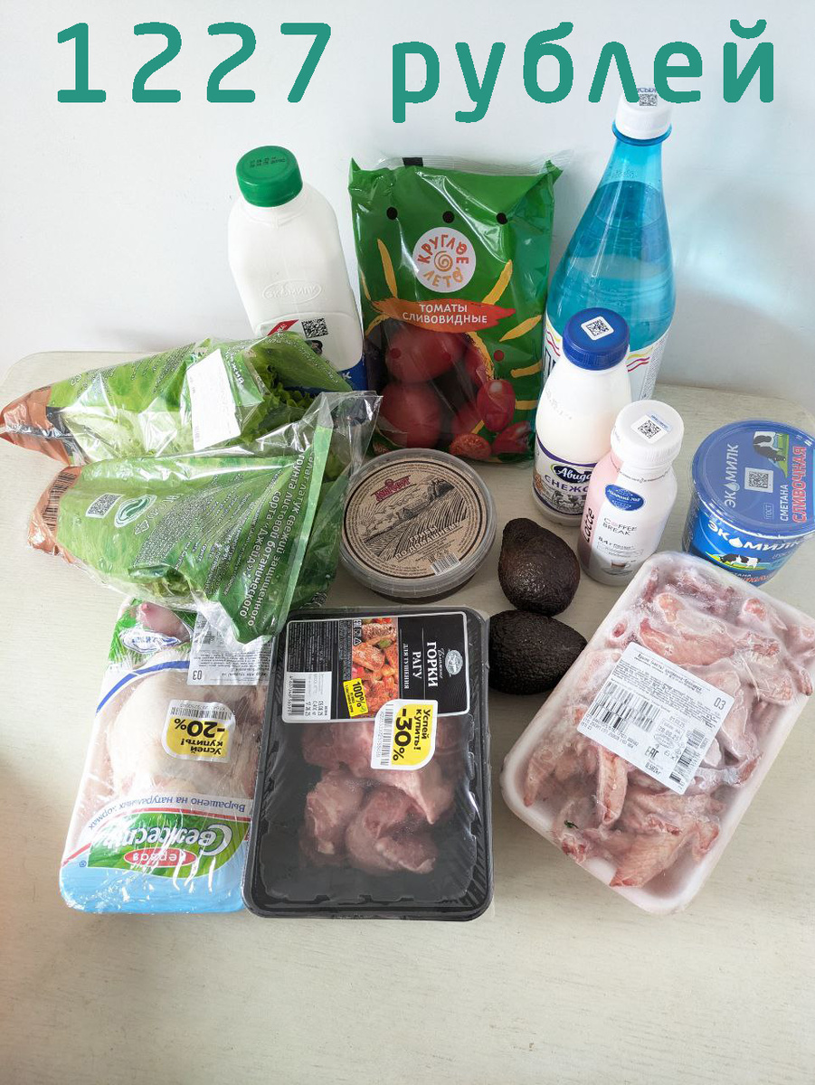 Набор продуктов в закупке. Фото: дзен-канал "История одного ремонта и что было дальше"