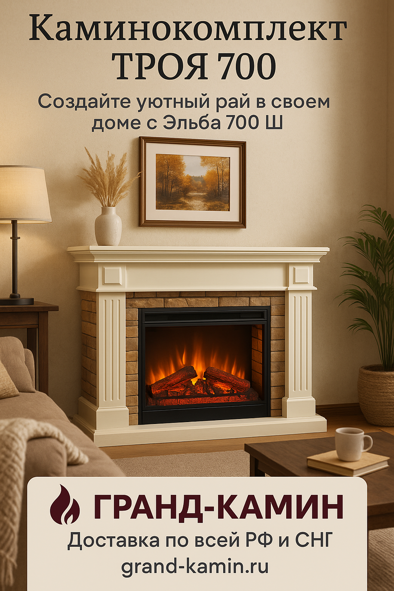    Каминокомплект Троя 700: создайте уютный рай в своем доме с Эльба 700 Ш Kamin