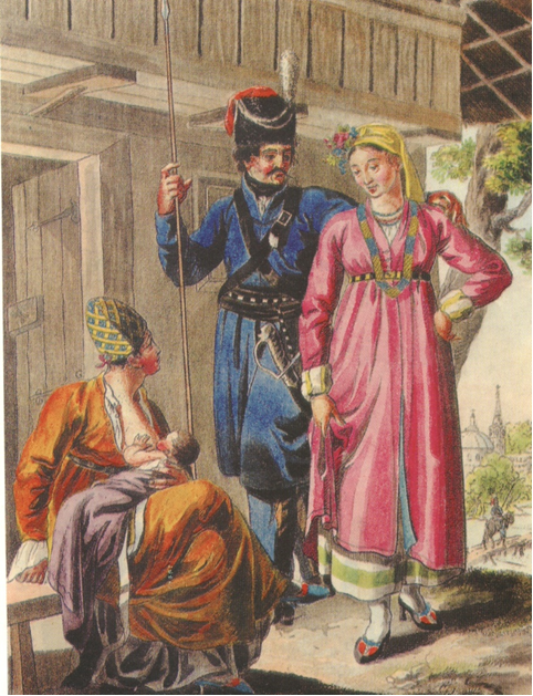 Жители города Черкасска. Рис. 1804 года.