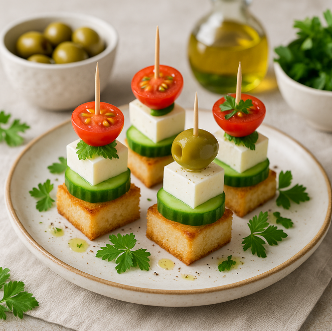 Канапе с брынзой и оливками рецепты от Дарики