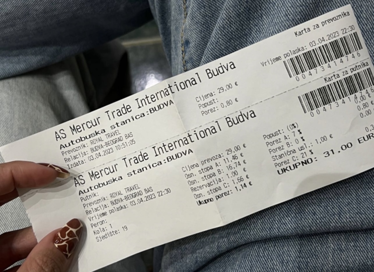 Будва - Белград.