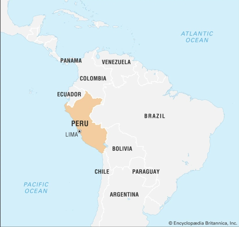 Перу на карте. Источник: britannica.com