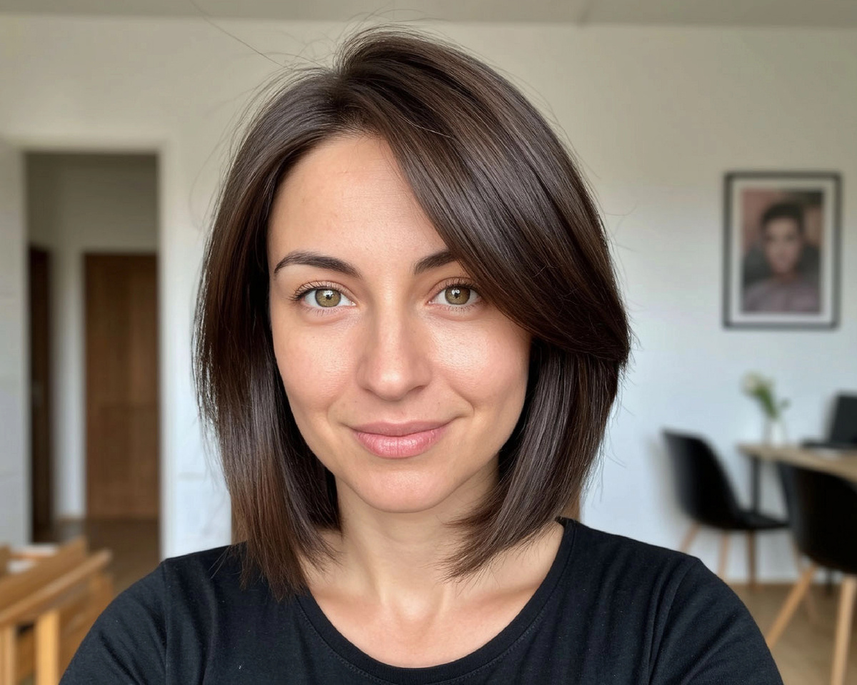 Да у меня густые волосы до плеч, всегда аккуратно подстриженные самостоятельно.