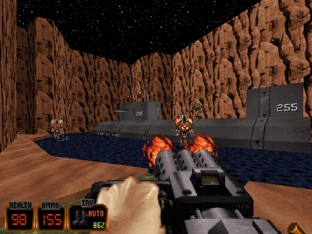 Эти твари называются Octobrain, они охраняют гнёзда с яйцами (а на заднем фоне рядовые пехотинцы)