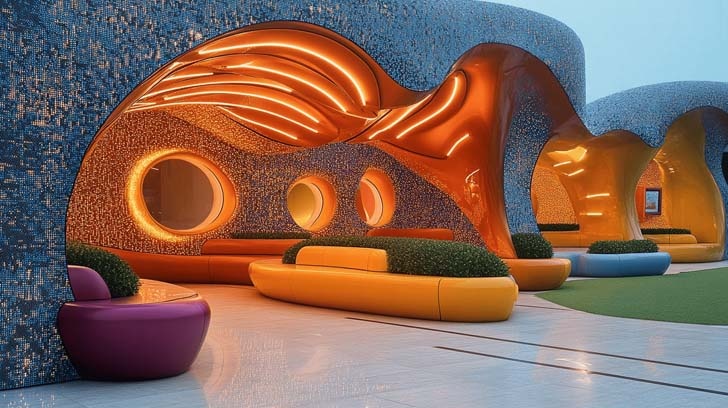 Стеклопластик гармонично вписывается в современный город