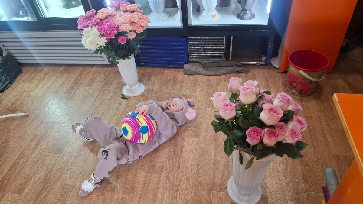 Дочка помогала как могла😄