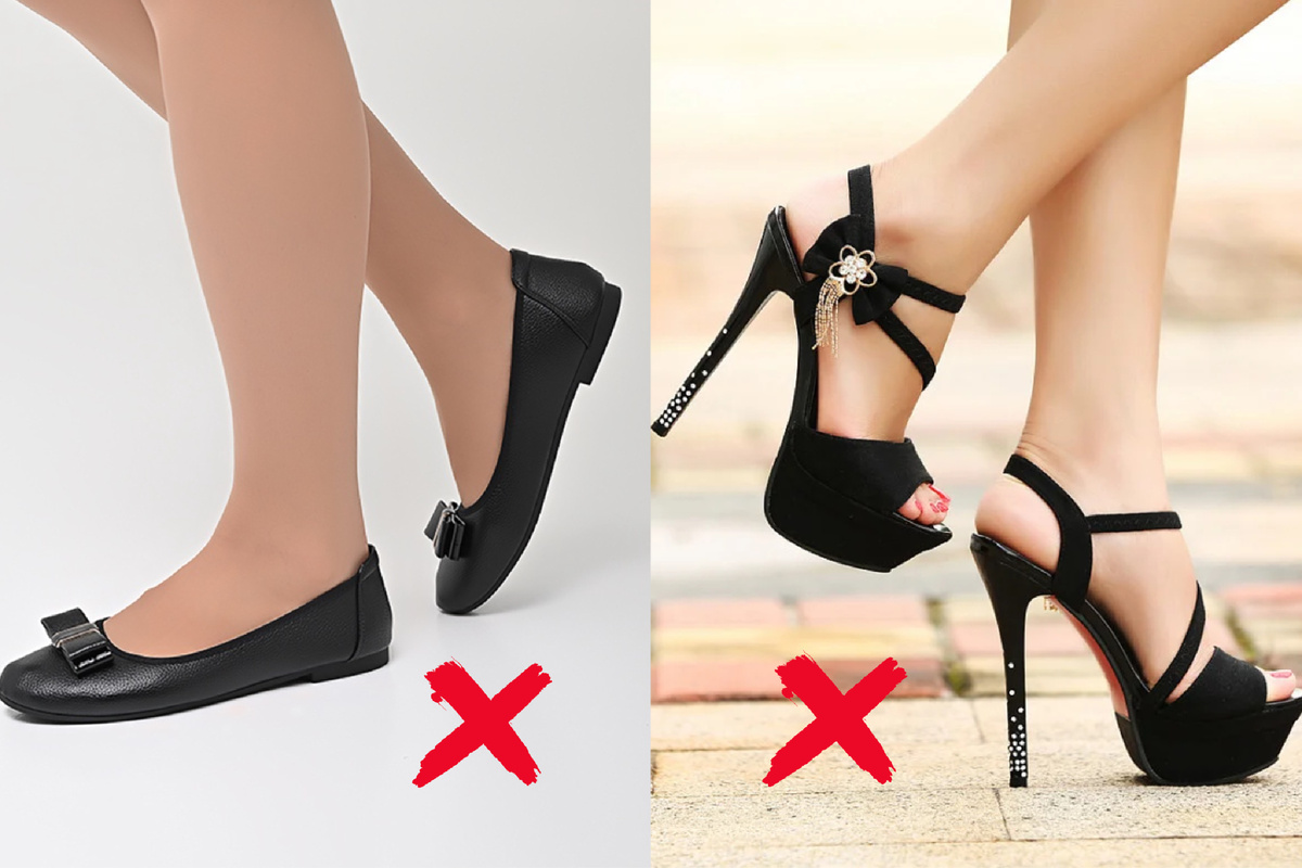Это две крайности, от которых на повседневку лучше отказаться. Самая вредная обувь для ног