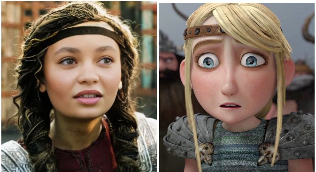 Астрид в фильме «Как приручить дракона» (2025)/Астрид в анимационном фильме «Как приручить дракона» (2010)