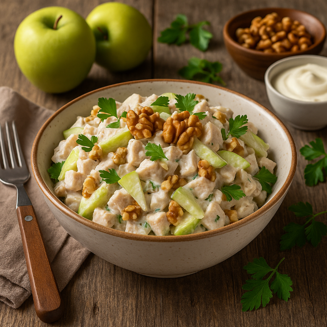 Курица с яблоками, орехами и йогуртом рецепты от Дарики