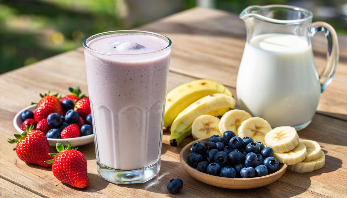 Клубничный взрыв: освежающий ягодный смузи
