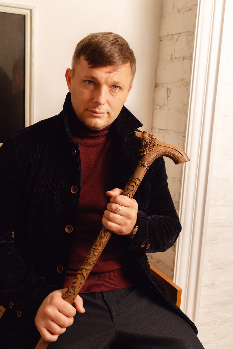 Трость "Резной волк"