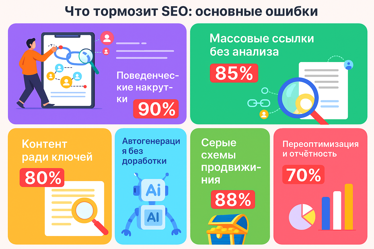 Ошибки SEO стратегии