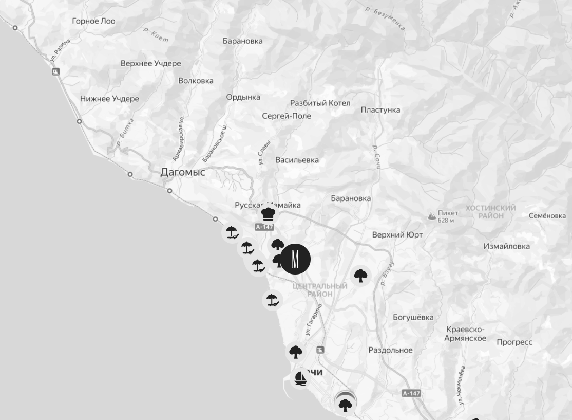 Moretta раположение