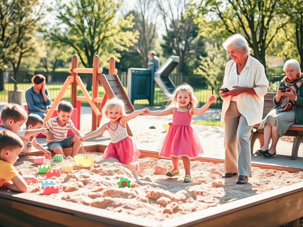 Детская площадка с малышней